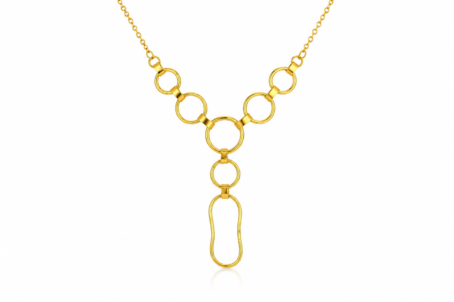 18KT Gold Plated Unique Link Design necklace