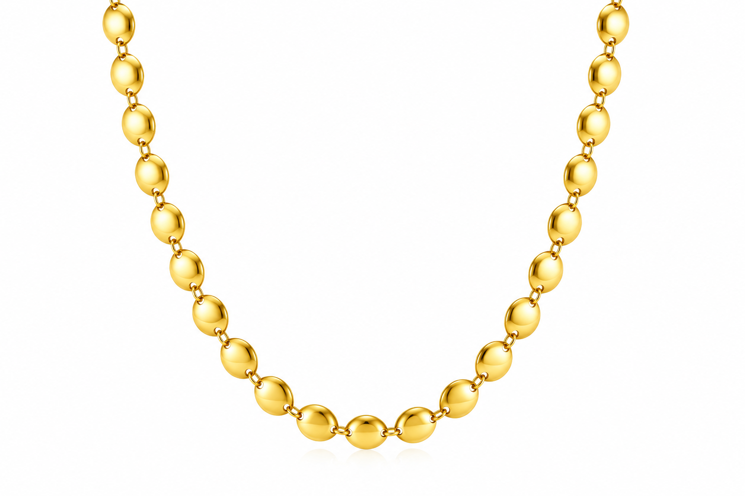 18K Gold-Plated Beaded Choker Necklace