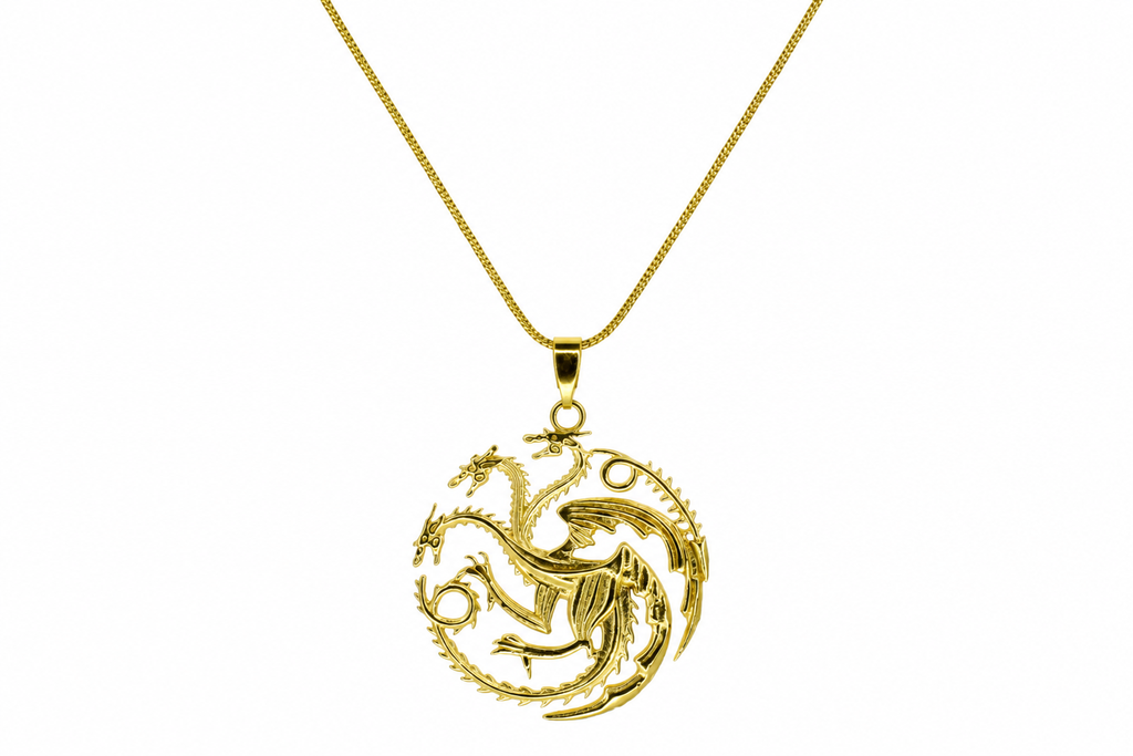 18K Gold Plated Dragon Pendant Necklace