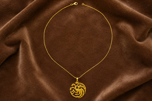 18K Gold Plated Dragon Pendant Necklace
