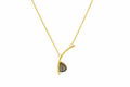 18K Gold Plated Natural Stone Pendant Necklace