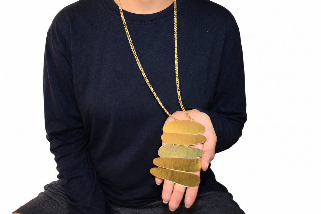 18K Gold Plated Layered Contemporary Long Chain