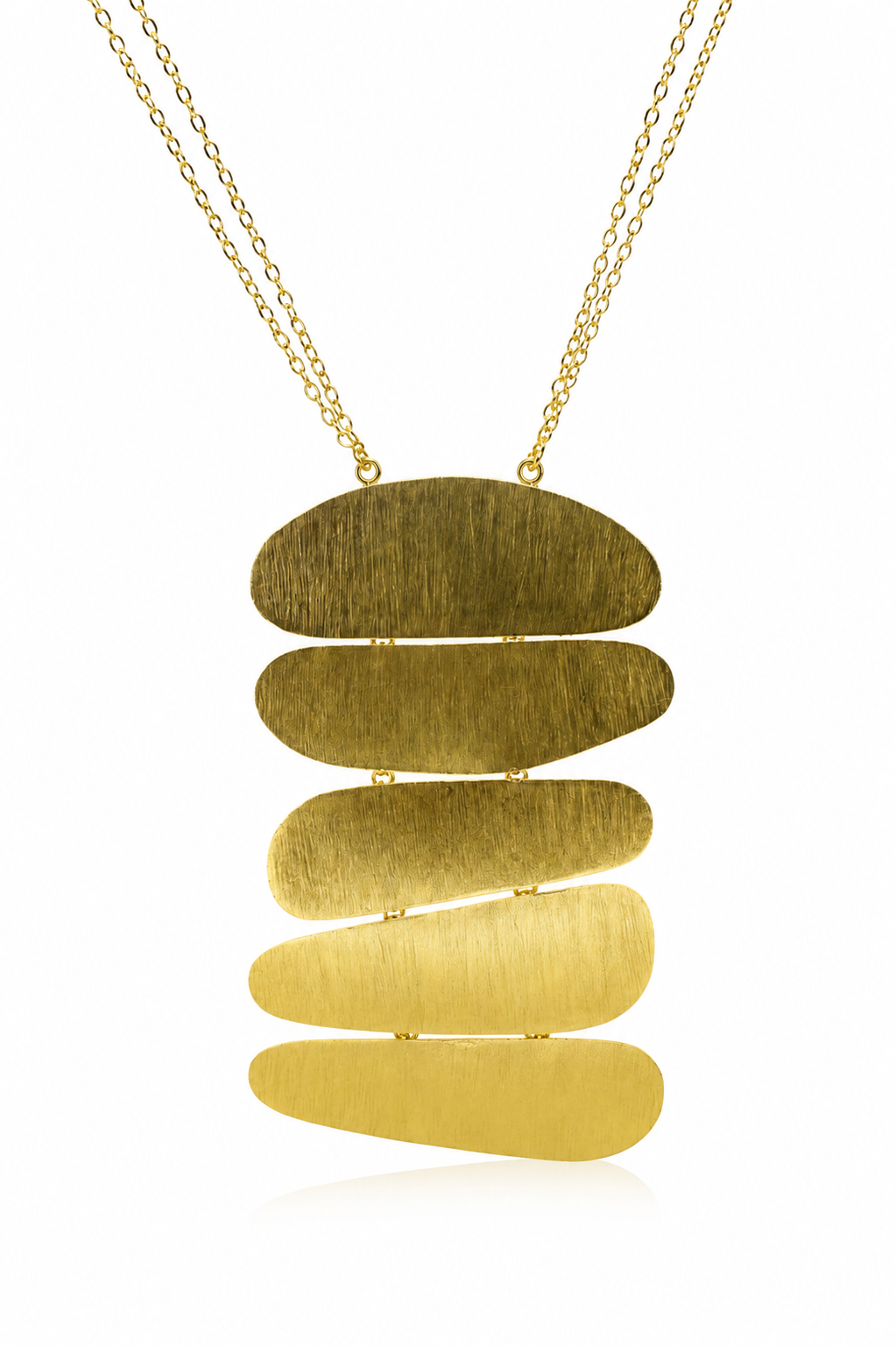 18K Gold Plated Layered Contemporary Long Chain