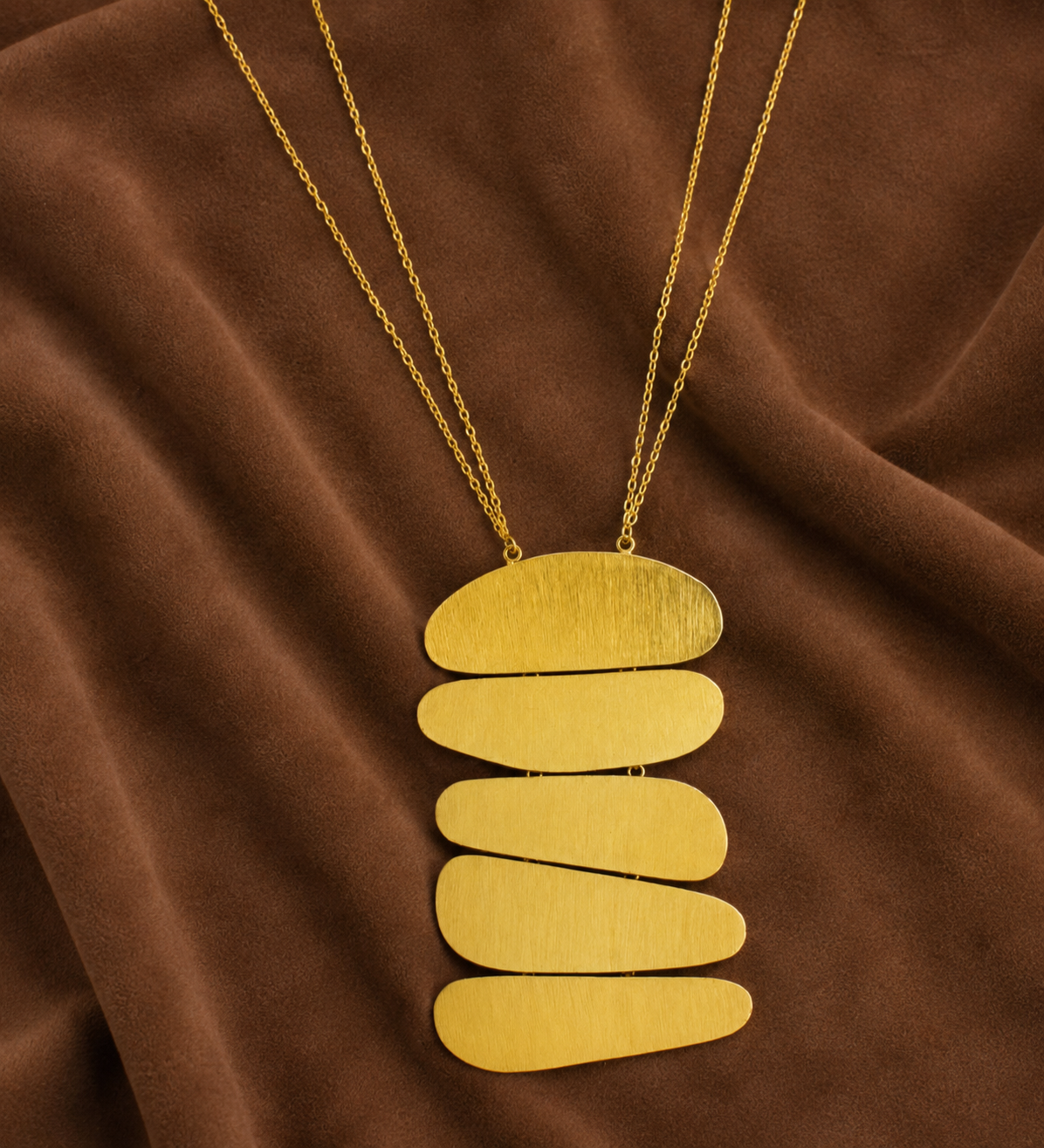 18K Gold Plated Layered Contemporary Long Chain