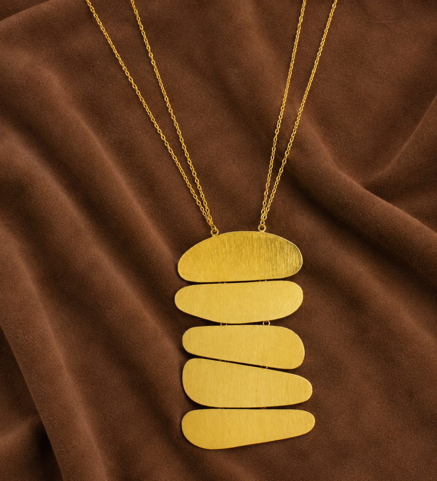 18K Gold Plated Layered Contemporary Long Chain