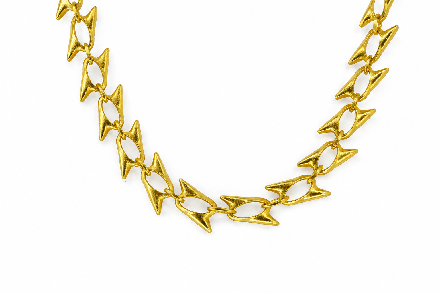 18K Gold-Plated interlocking link Neckpiece  Necklace