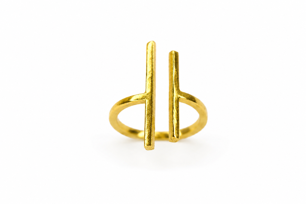 15Kt gold Plated Minimalist Gold-Plated Open Ring