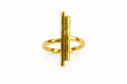 15Kt gold Plated Minimalist Gold-Plated Open Ring