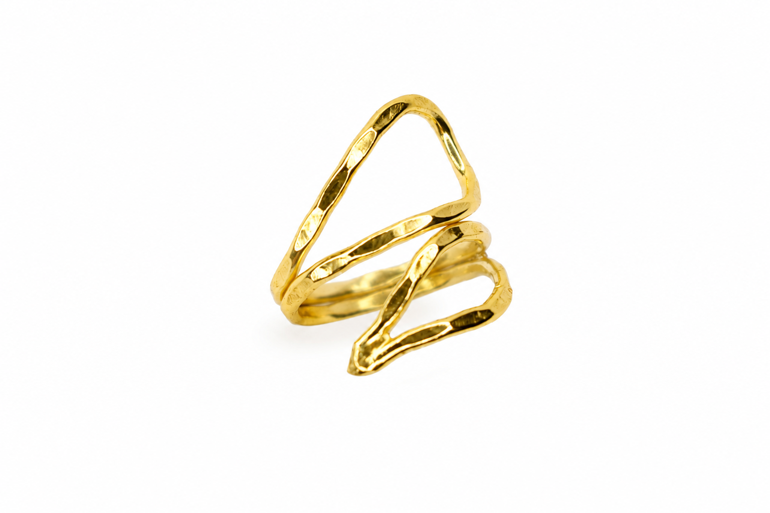 18KT Gold Plated Abstract Wrap Ring