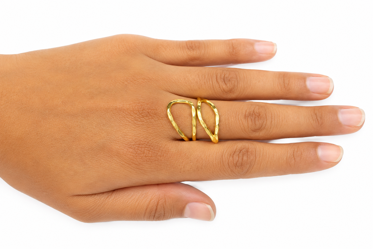 18KT Gold Plated Abstract Wrap Ring