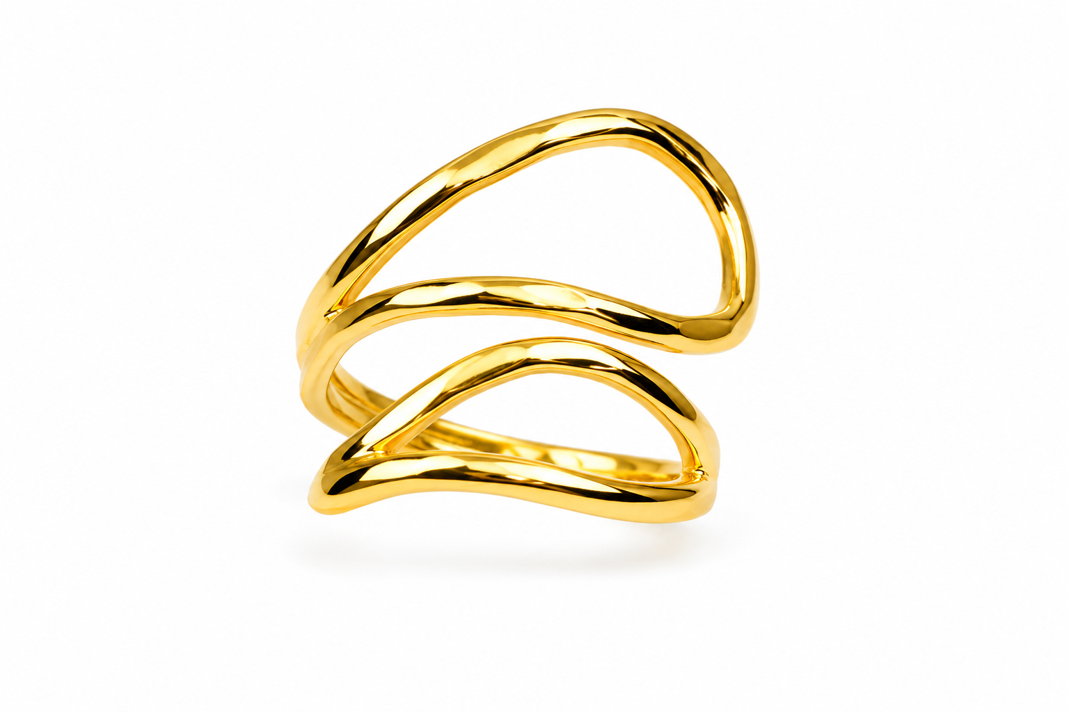 18KT Gold Plated Abstract Wrap Ring