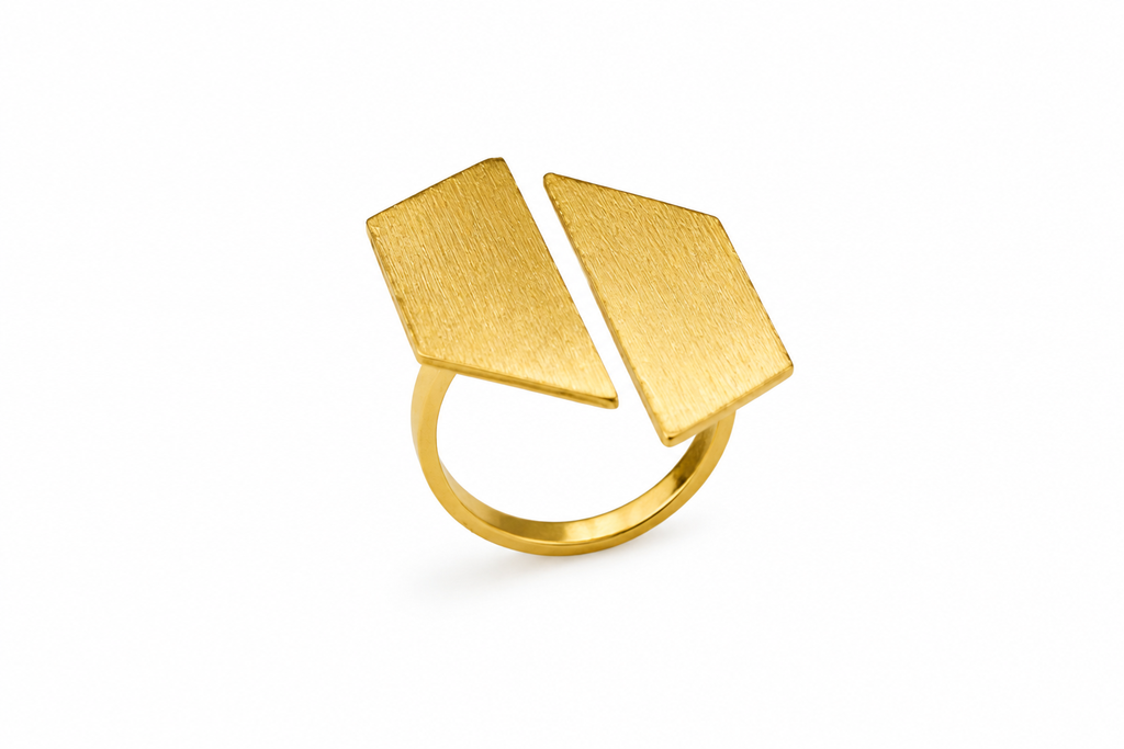 Premium 18Kt Gold Plated finish with elegant matte texture.