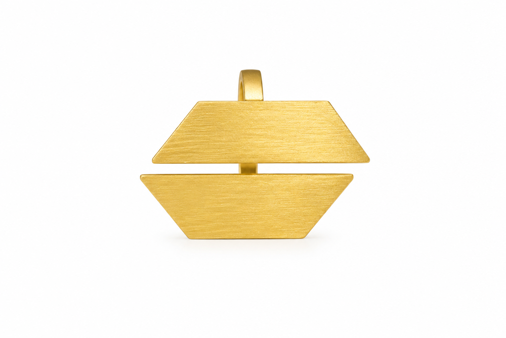 Premium 18Kt Gold Plated finish with elegant matte texture.