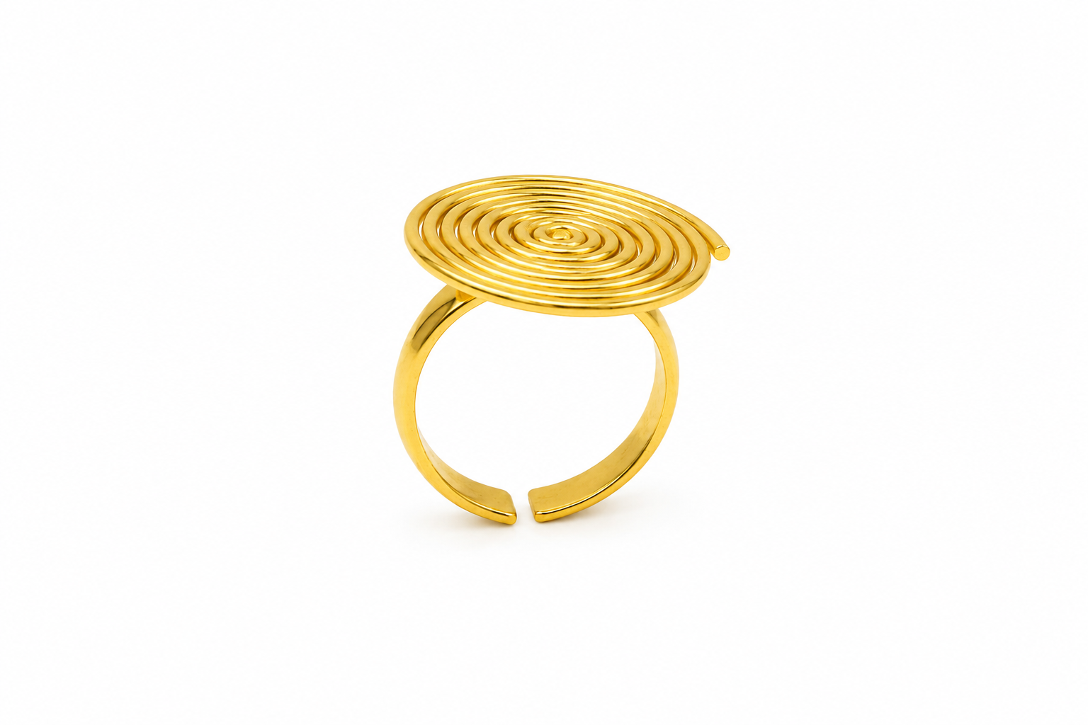 18KT Gold Plated Spiral Statement Ring
