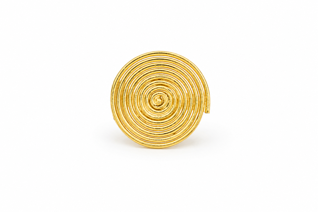 18KT Gold Plated Spiral Statement Ring