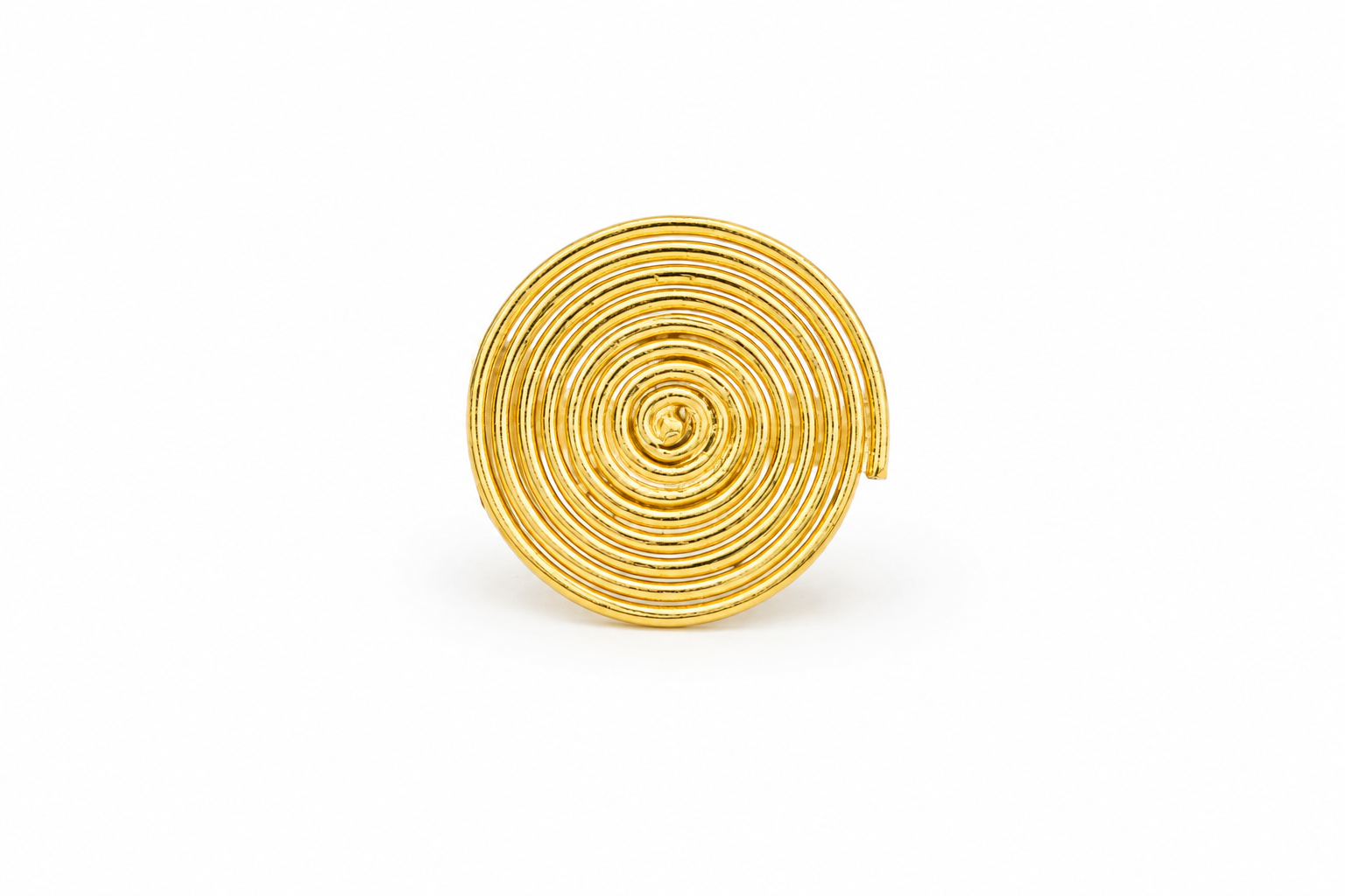 18KT Gold Plated Spiral Statement Ring