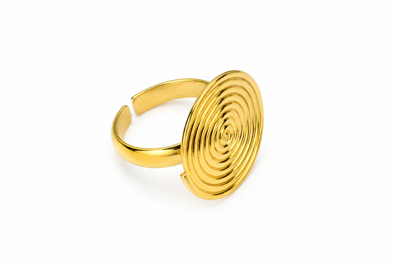 18KT Gold Plated Spiral Statement Ring