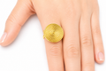 18KT Gold Plated Spiral Statement Ring