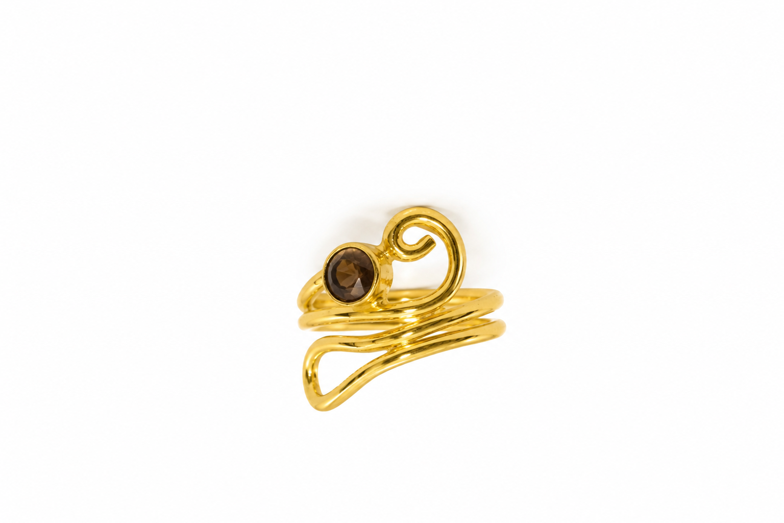 18K Gold Plated Adjustable Turquoise Stone Ring