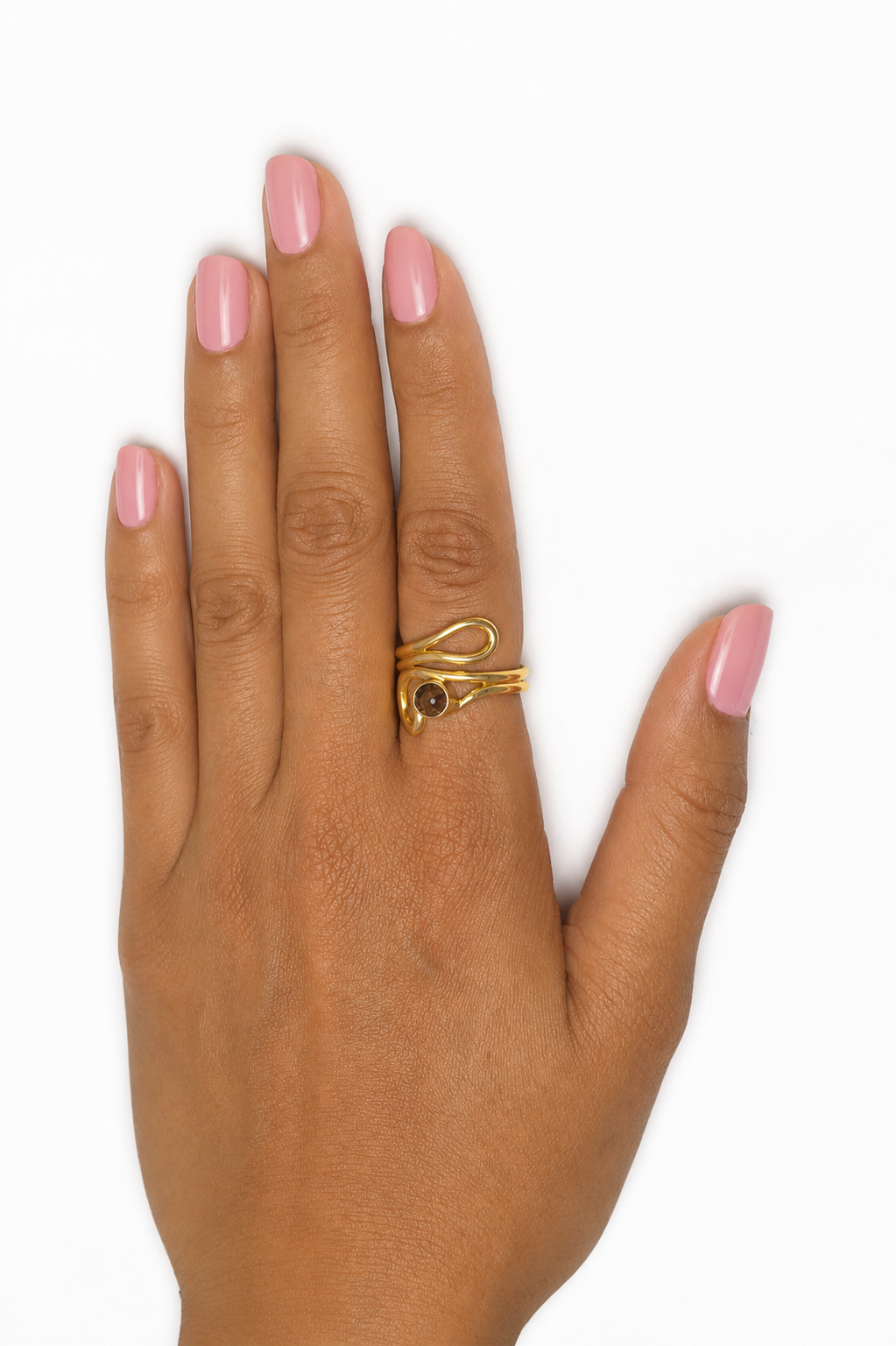 18K Gold Plated Adjustable Turquoise Stone Ring