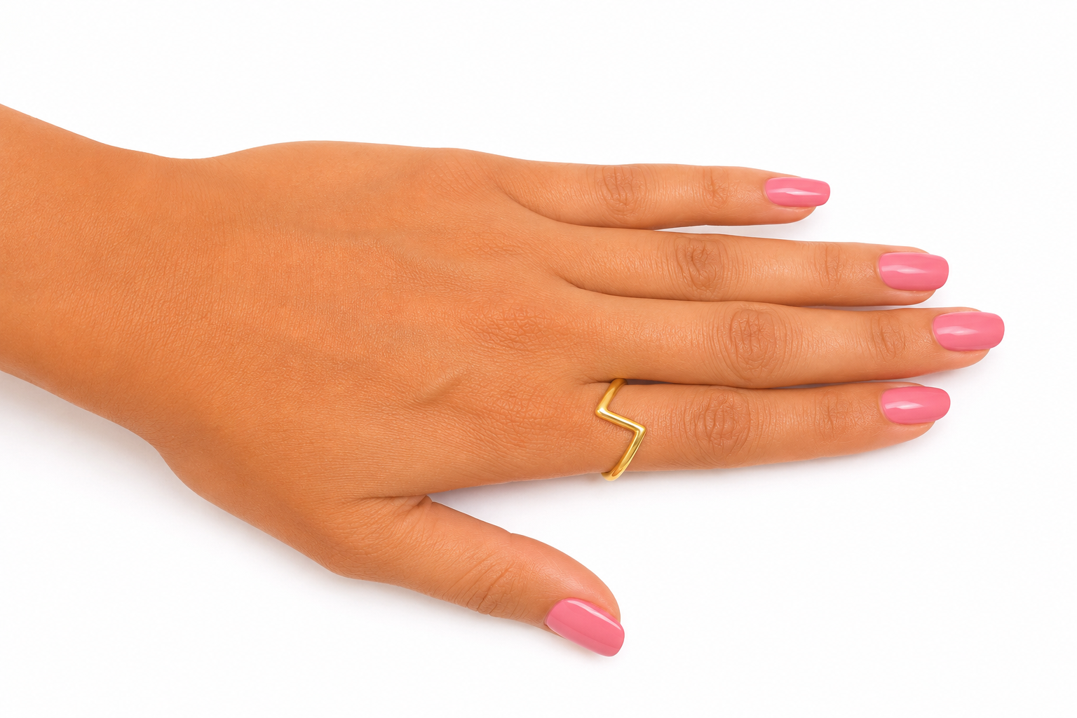 18K Gold Plated Geometric Adjustable Ring
