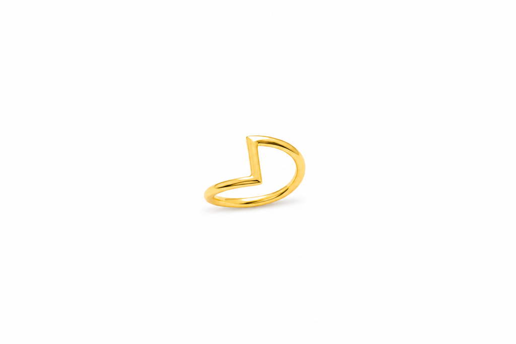 18K Gold Plated Geometric Adjustable Ring