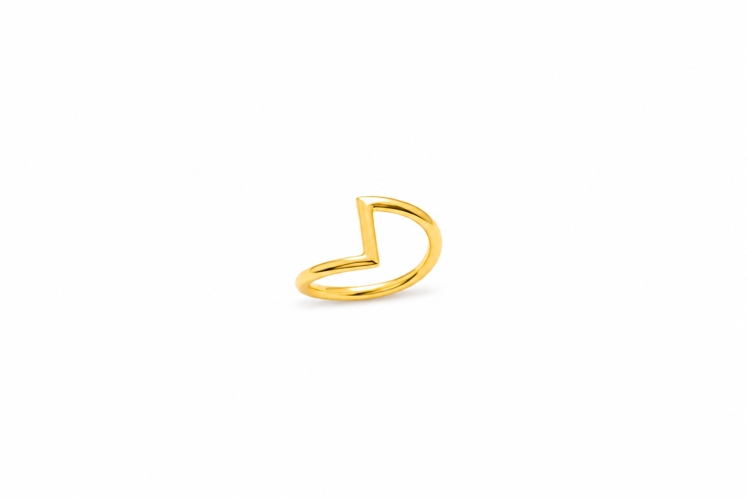 18K Gold Plated Geometric Adjustable Ring