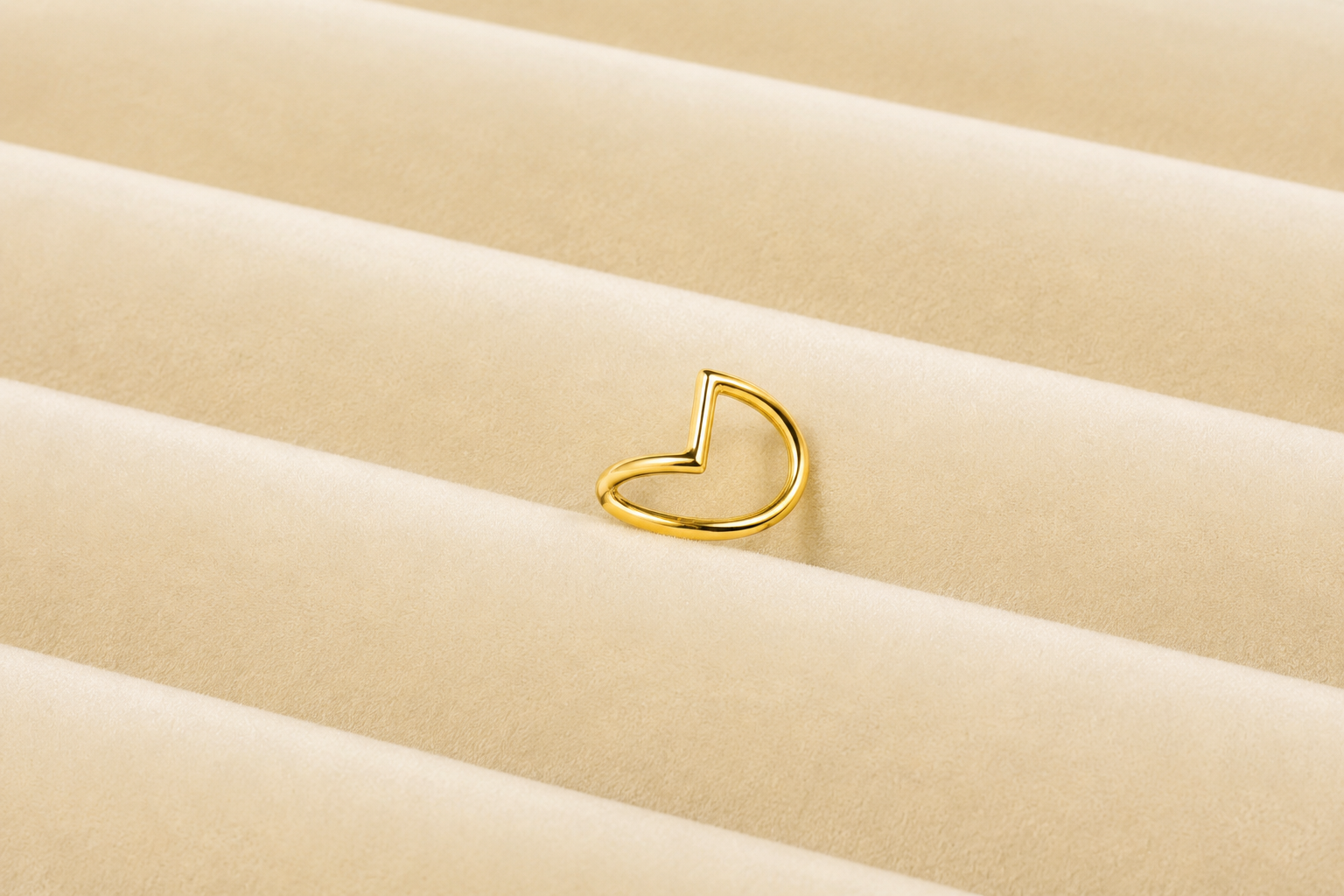18K Gold Plated Geometric Adjustable Ring