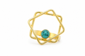 18KT Gold Plated Geometric Pearl Statement Ring