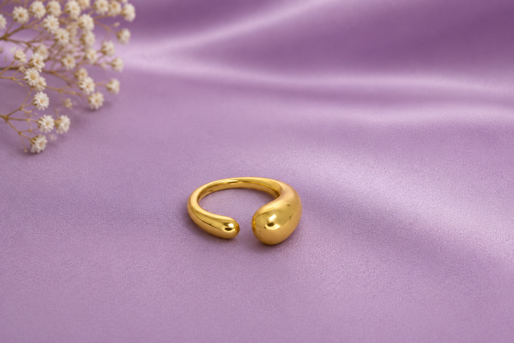 18Kt Gold Plated Modern Minimalist Statement Ring