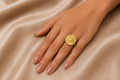 18K Gold Plated Sunburst Pearl Statement Ring