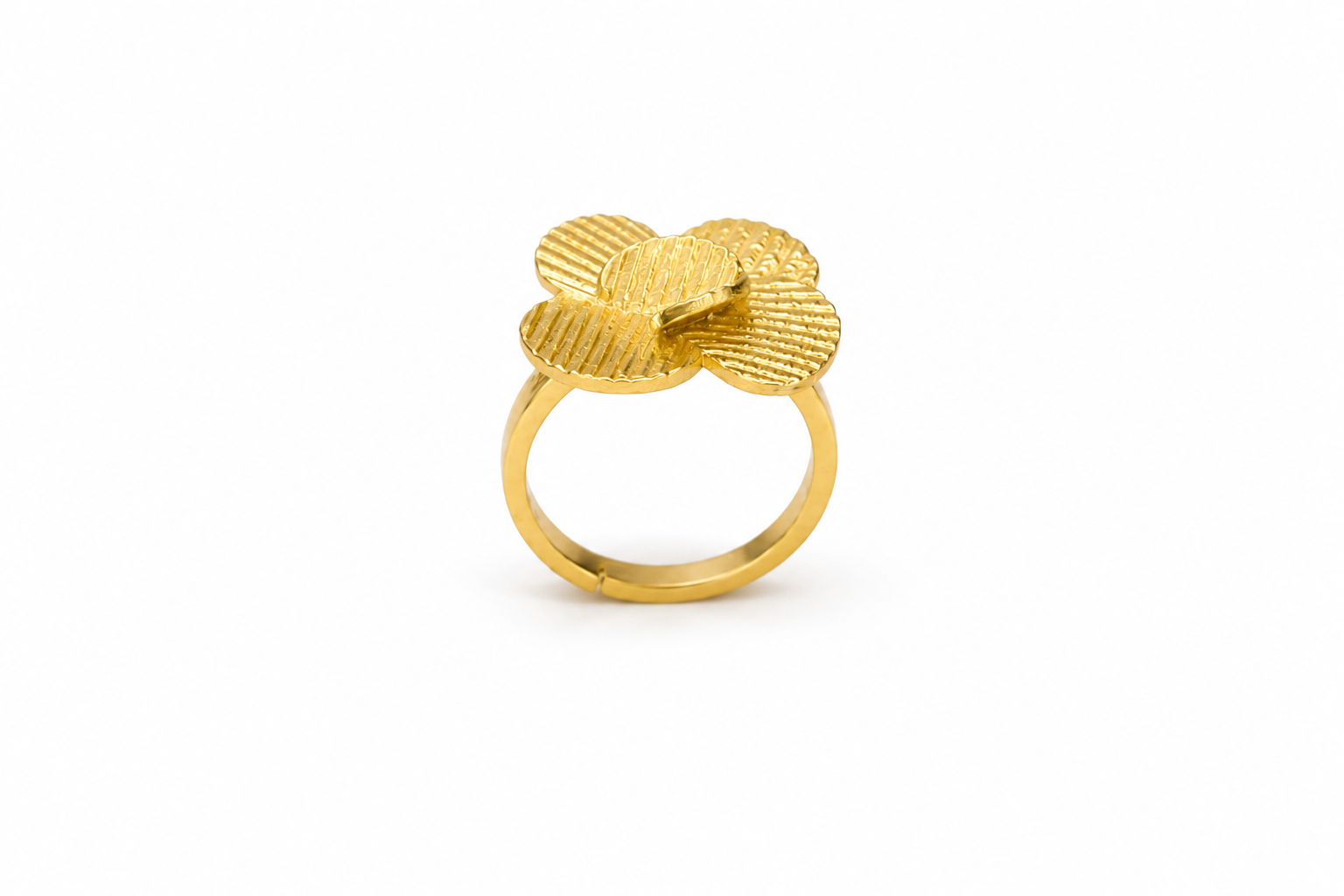 18KT Gold Plated Floral Statement Ring