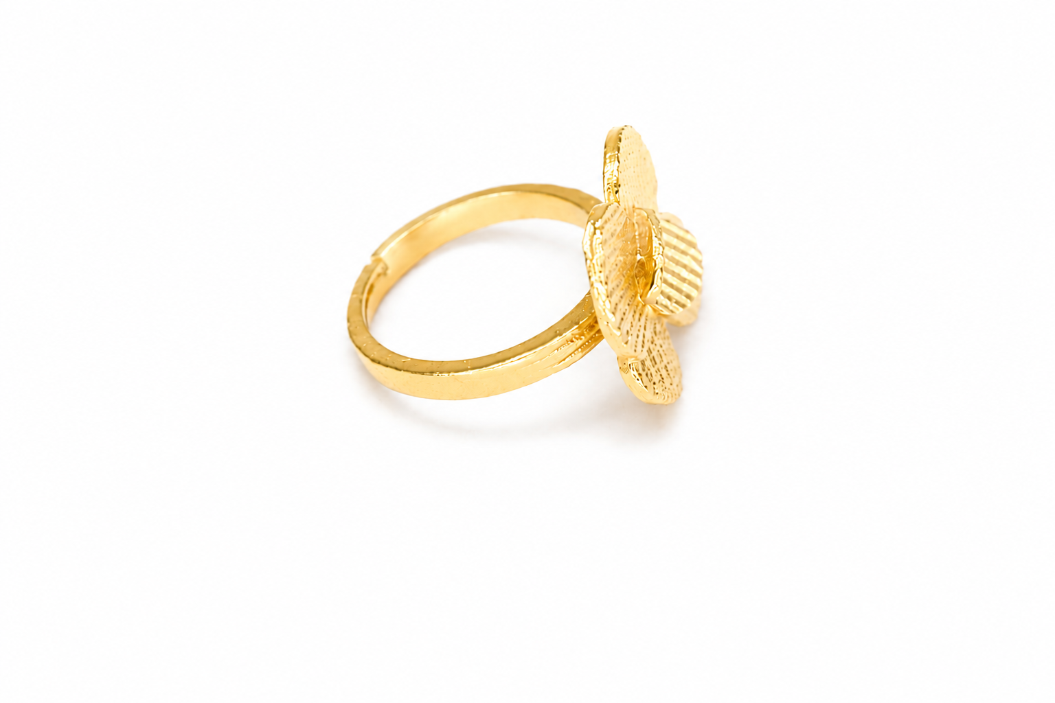 18KT Gold Plated Floral Statement Ring