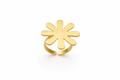 18KT Gold Plated Floral Statement Ring