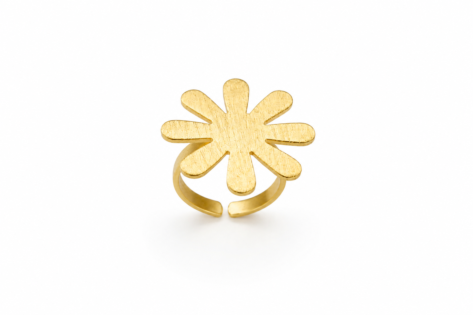 18KT Gold Plated Floral Statement Ring