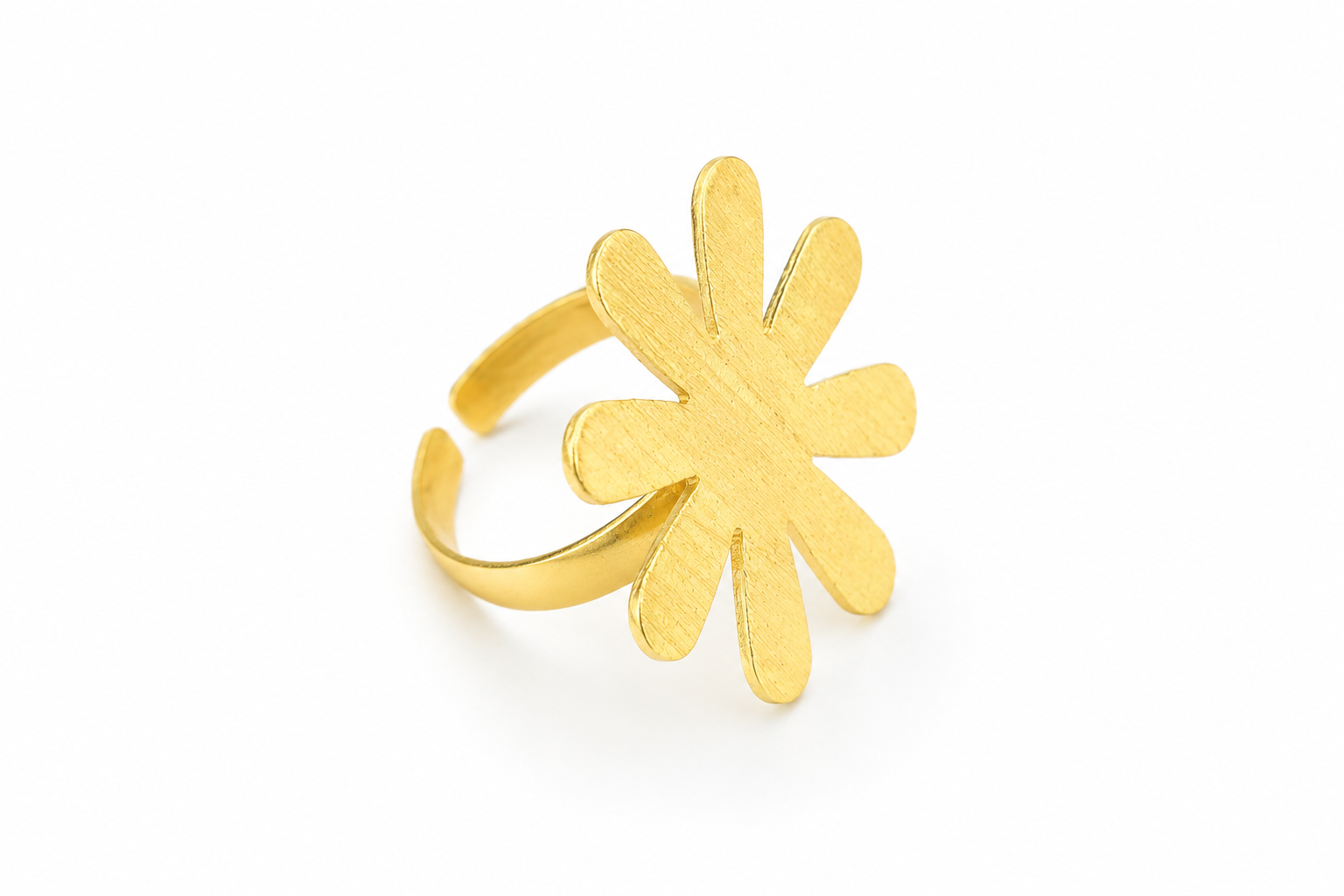 18KT Gold Plated Floral Statement Ring