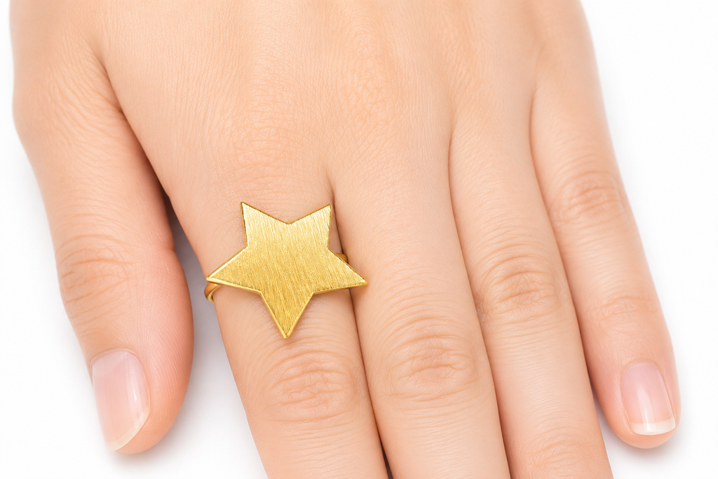 18KT Gold Plated Star Statement Ring