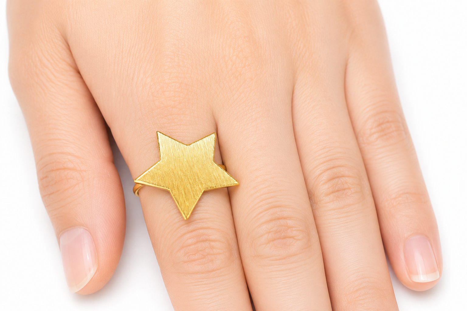 18KT Gold Plated Star Statement Ring