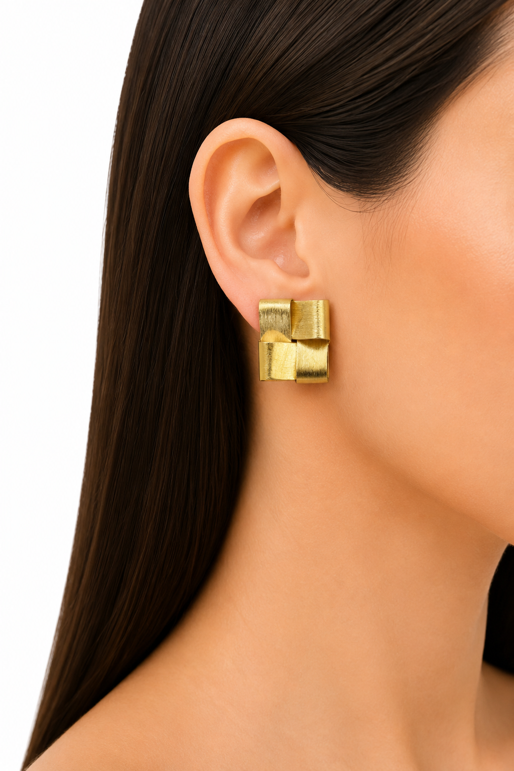 18K Gold-Plated Geometric Statement Earrings